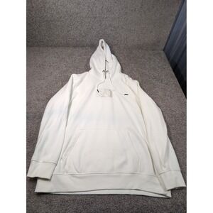 Caterpillar CAT Logo Hoodie Cream Fleece Lined Men's Size 2XL